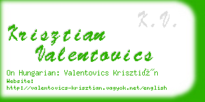 krisztian valentovics business card